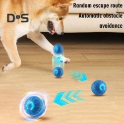 1 Stück/2 Stück Interaktives rollendes Haustierballspielzeug, per USB wiederaufladbar, automatisch bewegliches Ballspielzeug,