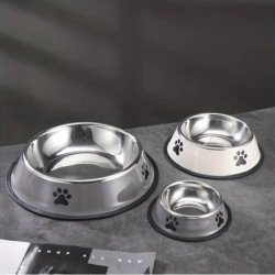 Hochwertiger Futternapf aus Edelstahl – rutschfest, leicht zu reinigen, perfekt für Hundefutter und Wasser, egal ob Katze ode