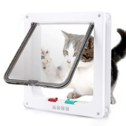 Katzenklappe, ABS-Kunststoff, kleines Haustier-Tor, Sicherheitsschloss, Hunde- und Katzenklappe, für Hunde, Katzen, Kätzchen