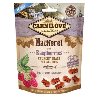 CARNILOVE Crunchy snacks Knusprige Leckerbissen mit Makrele und Himbeeren 200 g