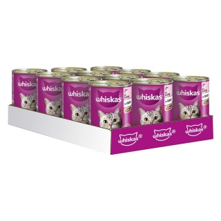 Whiskas Nassfutter 1+ Dosen 12 x 400 g - 1+ Lachs in Gelee