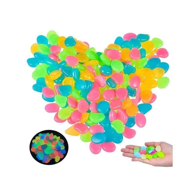 300 Pièces Pierres Lumineuses – Marque Inconnue – Cailloux Fluorescents – Blanc – Aquarium Lumineux Coloré