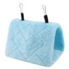 Weiche Plüsch Hängematte Hängen Käfig Zelt Für Vögel Papagei Winter Warme Bett Haustier Spielzeug (Blau M) M blau