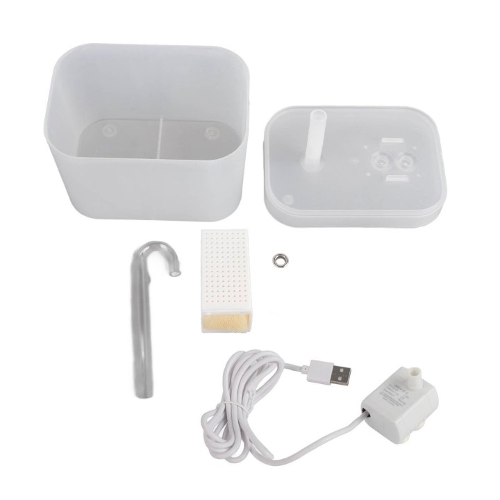 1,5 L Katze Wasser Brunnen Ruhig Automatische Zirkulation Flow Wasserdicht Pet Trinkbrunnen mit transparente weiße