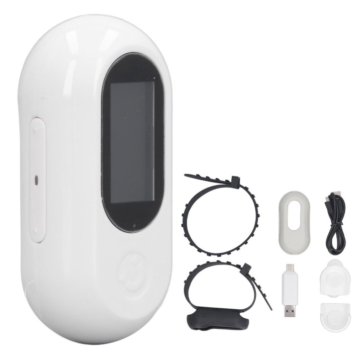 Haustierhalsbandkamera Full HD 90 Grad Weitwinkel Kleine Hundekatze Actionkamera mit Videoaufzeichnungen für weiß