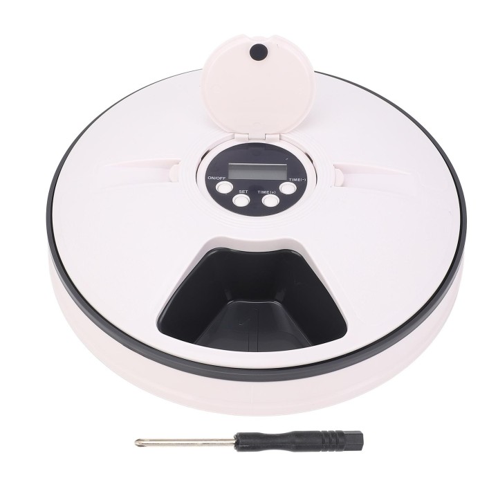 Automatischer Futterspender für Katzen, Nass- und Trockenfutter, Portionskontrolle für mehrere Mahlzeiten, zeitgesteuerter Ti