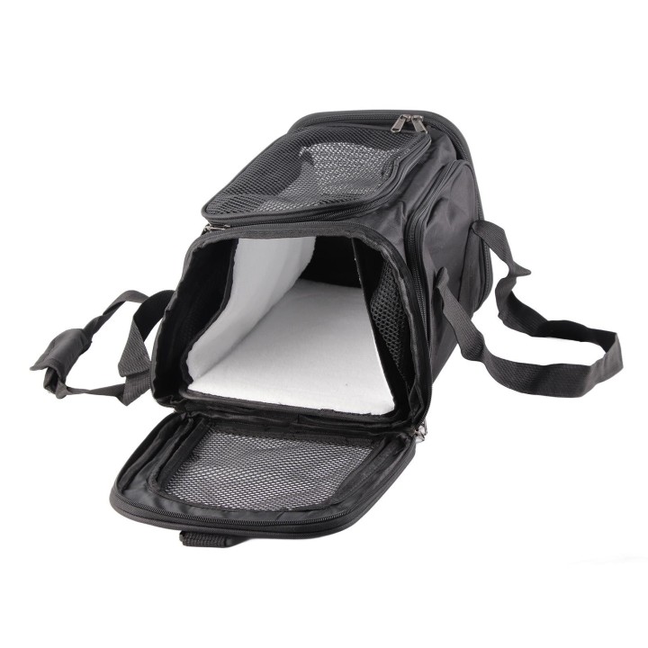 Reisetragetasche für Haustiere, faltbar, erweiterbar, atmungsaktives Netzgewebe, großer Platz, Katzentragetasche für Reisen i