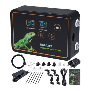 Reptile Smart Misting System Intelligentes Sprühsystem 2 Sprühdüsen 360-Grad-Einstellhaken oder EU plug schwarz