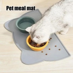TPR-Futtermatte für Haustiere, wasserdicht und rutschfest, langlebig und leicht, Futterunterlage für Katzen- und Hundenäpfe,