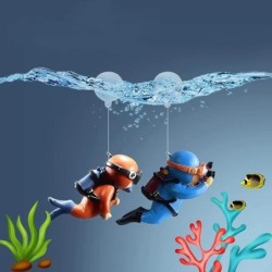 Aquarium-Dekorationen, Aquarium-Zubehör, schwimmender Taucher, Aquarium-Ornamente, kleine schwimmende Kugel, Aquarium-Zubehör