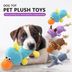 Niedliches Plüsch-Tierspielzeug mit Geräuschen, Zähneknirschen und Reinigen von Hundespielzeug One Size braun
