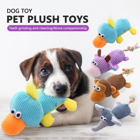 Niedliches Plüsch-Tierspielzeug mit Geräuschen, Zähneknirschen und Reinigen von Hundespielzeug One Size braun