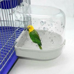 Käfig Käfig Zubehör Vogel Liefert Kunststoff Box Für Haustier Dusche Vogel Badewanne Vogelbad Papagei Baden gelb