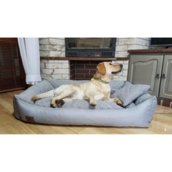 Graue Bettdecke für den Hund mit Bettdecke 120x90 cm - Waschbare Bettdecke für den Hund - Undurchlässige Bettdecke für den Hu