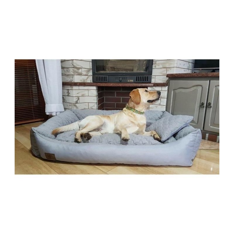 Graue Bettdecke für den Hund mit Bettdecke 120x90 cm - Waschbare Bettdecke für den Hund - Undurchlässige Bettdecke für den Hu