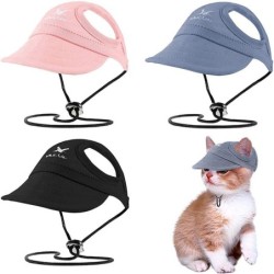 Outdoor-Reise-Hundekatze-Sonnenhut-Haustier-Baseballmütze S schwarz