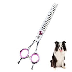 Sangelar JP440C Effilierschere, 7 Zoll, 8 Zoll, Top-Qualität, für die Fellpflege von Haustieren, Fischgrätenzähne, Haustiersc