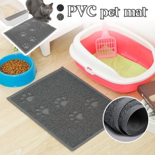 Pet Cat Litter Mat Waterproof Pvc Foldable Cat Litter Trapping Bed Pads for Cats Non-Slip Sand Pad Washable Pet Clean Supplie