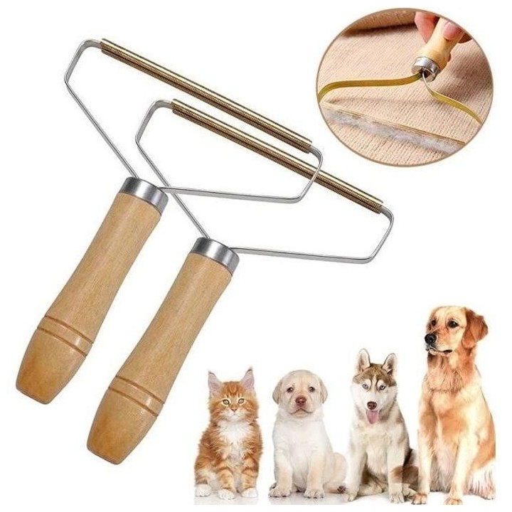 Brossé Anti-Peluches – MARQUE – Déméloir – Metall + Holz – für Hunde – einfach zu verwenden