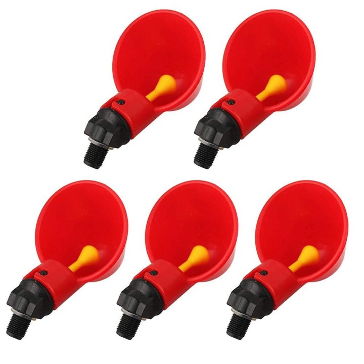 5PCS Automatische Trinker Geflügel Trinkwasser Tassen Kunststoff Trinken Schüssel für Geflügel Huhn Vögel Henne L