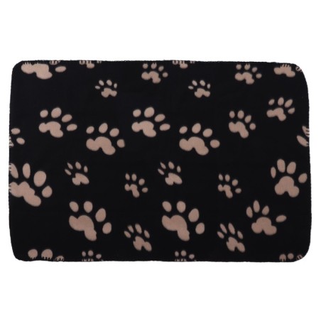 Hundedecke, weicher Plüsch, maschinenwaschbar, Plüsch-Haustierdecke für kleine Haustiere, Hunde und Katzen, Pfotenabdruck, M