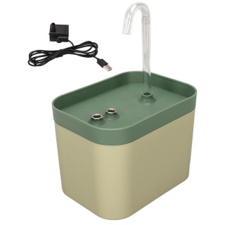 Katzentrinkbrunnen, 1,5 l, großes Fassungsvermögen, automatischer Zyklus, ultraleiser Katzenwasserspender für Hunde weiß