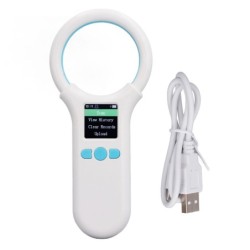 Tragbarer Tier-Tag-Leser für Haustiere mit Mikrochip-ID-Scanner, 134,2 khz/125 khz, USB-Aufladung