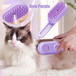 Gedämpfte Hundebürste, elektrische Spray-Katzenhaarbürste, 3-in-1-Dampfbürste für Hunde zur Massage von Haustierpflegeprodukt