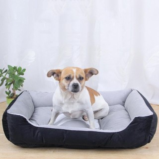 Quadratischer Korb für Hundebett, weiches, elastisches Katzenbett, Schlafkissen, warmes mittelgroßes Haustier-Schlafsofa für