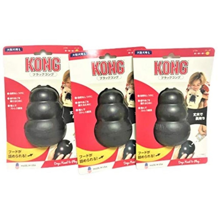 Kong Kong Hundekauspielzeug Black Kong Black für große Hunde, hart, Typ L x 3 Stück (Großeinkauf)