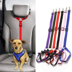 Solider 2-in-1-Sicherheitsgurt für Haustiere im Auto, Leine, Rücksitz-Sicherheitsgurt, verstellbares Geschirr für Kätzchen, H