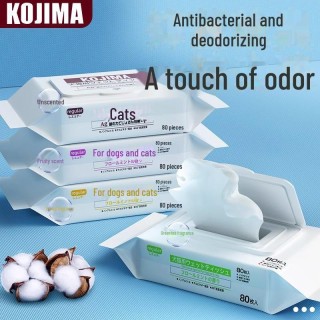 Kojima Pet Feuchttücher für Katzen, Kätzchen und Hunde – Desodorierendes Reinigungsmittel ohne Bad