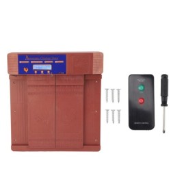 Automatische Hühnerstalltür mit Fernbedienung, Lichtsensor, Timer-Einstellung, automatischer Hühnerstalltüröffner, Bronze mes