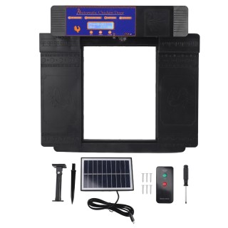 Solarbetriebene automatische Hühnerstalltür, professionelles Infrarot, verhindert Einklemmen, mehrere Modi, automatische Hühn
