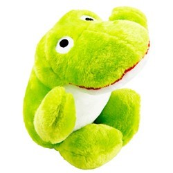 Hunde-Plüschspielzeug XXL Big Buddie Fritz the Frog grün, Maße: ca. 30 x 26 cm