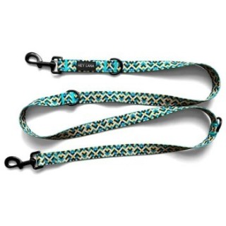 Hey Lana Führleine – Kunterbunt – 3 -fach verstellbar gelb/ grün 1,8 m, 2,5 cm