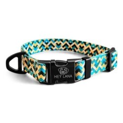 Hey Lana Halsband – Kunterbunt – stufenlos verstellbar mit Metallschließe gelb/ grün L-XL