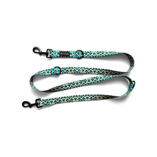 Hey Lana Führleine – Kunterbunt – 3 -fach verstellbar gelb/ grün 1,8 m, 2,5 cm