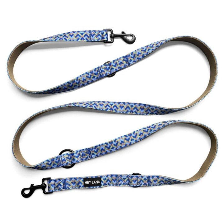 Hey Lana Führleine – Kunterbunt – 3 -fach verstellbar mokka 2,3 m, 2,5 cm