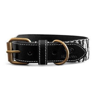 Hey Lana Premium Halsband Gepolstert schwarz/ weiß XS