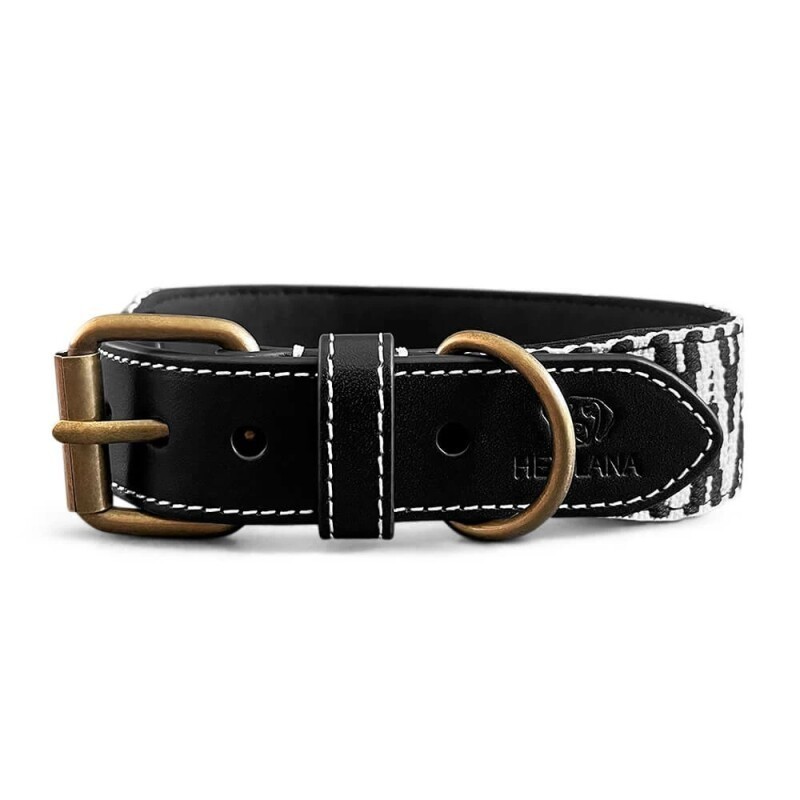 Hey Lana Premium Halsband Gepolstert schwarz/ weiß S