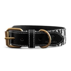Hey Lana Premium Halsband Gepolstert schwarz/ weiß L