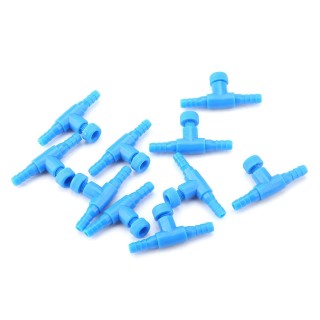 10Pcs Kunststoff Aquarium Fisch Tank 3 Weg Luftpumpe Steuerventile