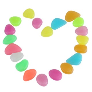 20 stücke Bunte Künstliche Fisch Tank Leucht Steine Rock Aquarium Garten Straße Dekorationen