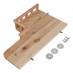 Ruheplattform aus Holz mit Geländer, kleines Haustier, Holzspielzeug für Hamster, Kleintiere, Klettern