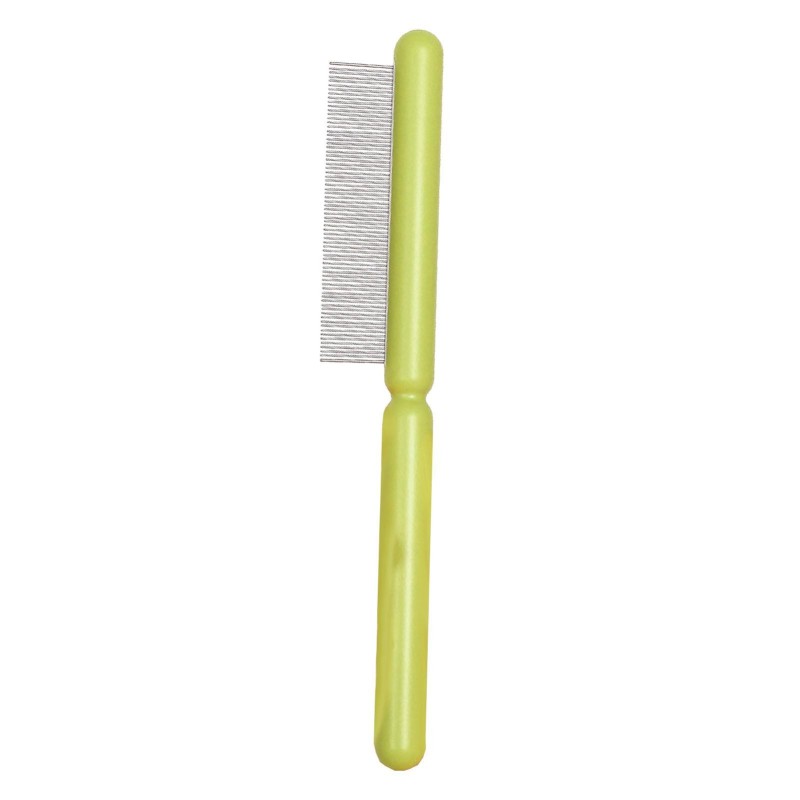 Tierhaarkamm, Glättungs-ABS-Griff, Edelstahlzähne, abgerundete Spitzen, Tierpflegekamm für Haare