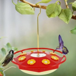 Kolibri-Futterspender mit 8 Futterstellen, hängender Vogelfutterspender, ameisen- und bienensicher, Kolibri-Futterspender in