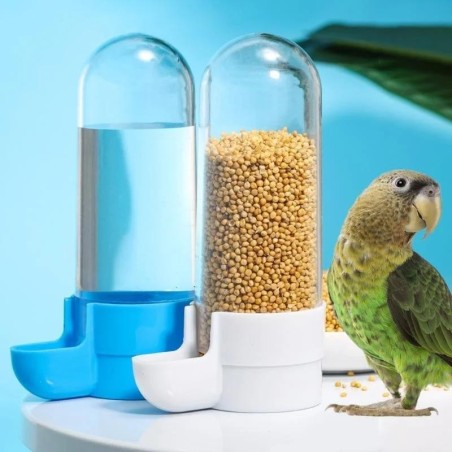 Hängende Futterstation für Haustiere, Eichhörnchen, Papagei, Wasserspender, Vogelfutterbox, Käfigzubehör, Vögel, Zubehör blau