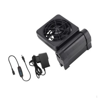 Aquarium Kühler Wasser Winkel Einstellbar Fisch Tank Fan für Axolotl Korallen (Schwarz) 1 head