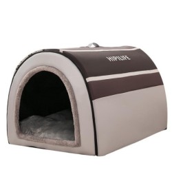 Winter Haustier Katzenbett Faltbare Hundehütte Hundevilla Schlafhütte Abnehmbares Nest Warme Geschlossene Höhle Sofa Heimtier